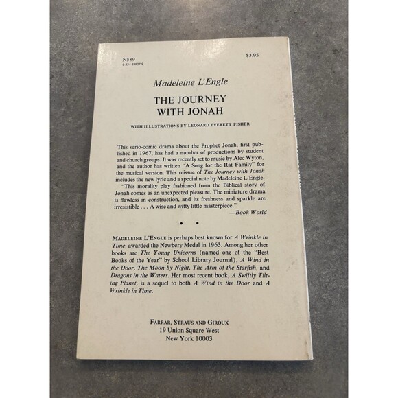 MADELEINE L'ENGLE ~ THE JOURNEY WITH JONAH ~ 1st Paperback 1978 ~Newbery Author - Picture 2 of 3